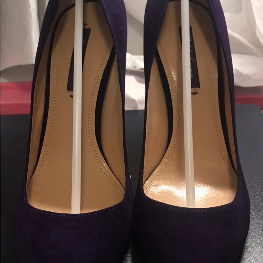 Ralph Lauren Purple Suede Heels